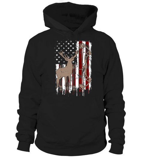 American Deer Hunting Bow Hunter Flag Accessories Women's Hoodie