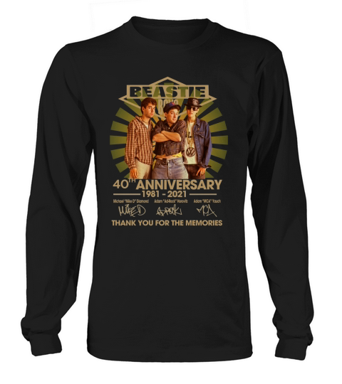 Beastie boys 40th anniversary 1981 2021 thank you for the memories signatures Women's Long Sleeve