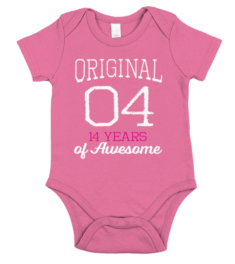 Cute Original 2004 Birthday gift for fourteen year old girl Short Sleeve Baby One-Piece