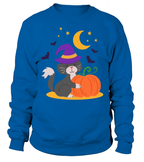 Halloween Cat Pumpkin Women's Sweatshirt