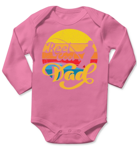 Reel Cool Dad Fathers Day Fishing Gift Long Sleeve Baby One-Piece