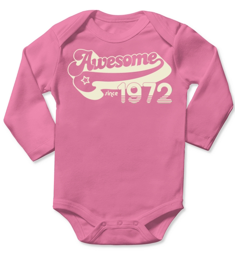 Vintage 1972 - 50 years old - 50th birthday gift Long Sleeve Baby One-Piece
