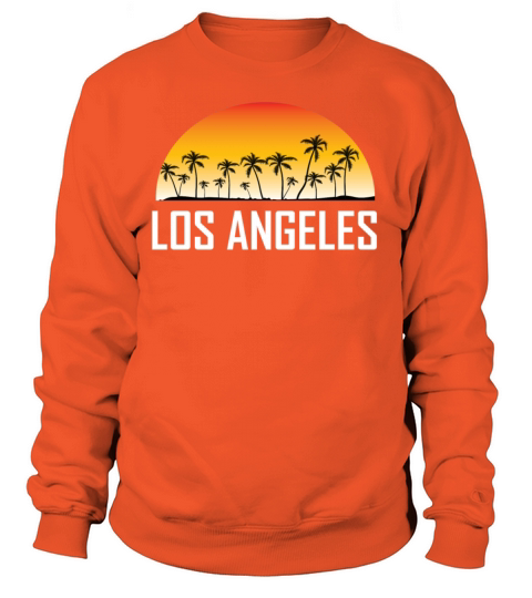 Los Angeles Sunset And Palm Trees Beach Women's Sweatshirt