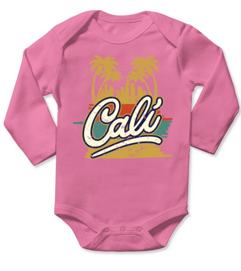 California Palm Trees Los Angeles Sun Summer Beach Long Sleeve Baby One-Piece