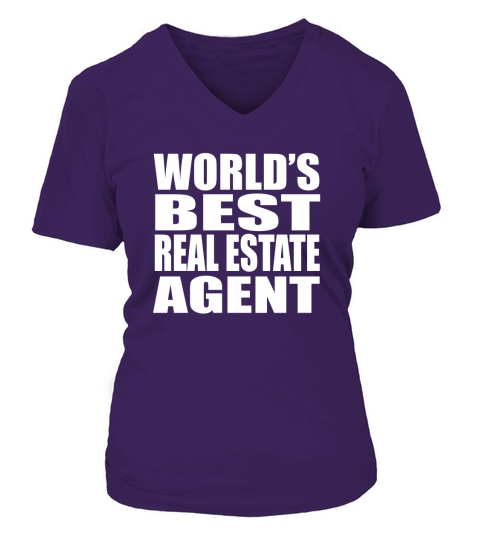 Worlds Best Real Estate Agent V-neck T-Shirt Woman