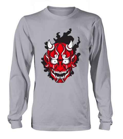 Japanese Demon Mask Cultural Design Women's Long Sleeve