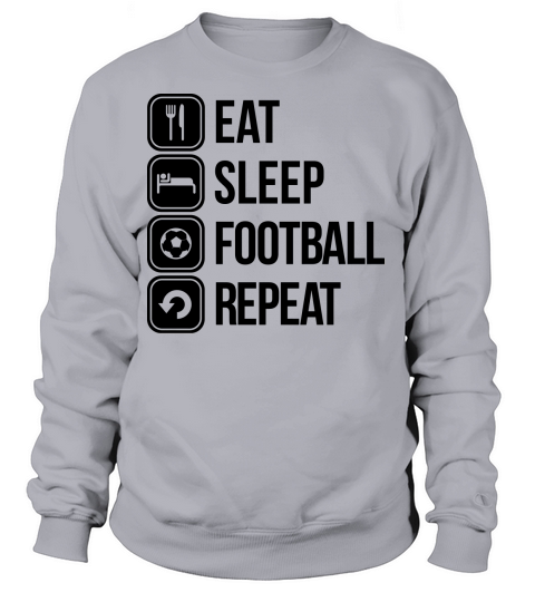 eat sleep football repeat Women's Sweatshirt
