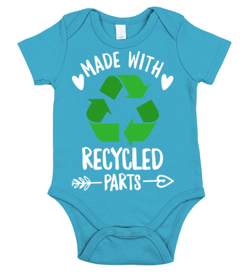 Made with recycled parts Design for an Organ Short Sleeve Baby One-Piece