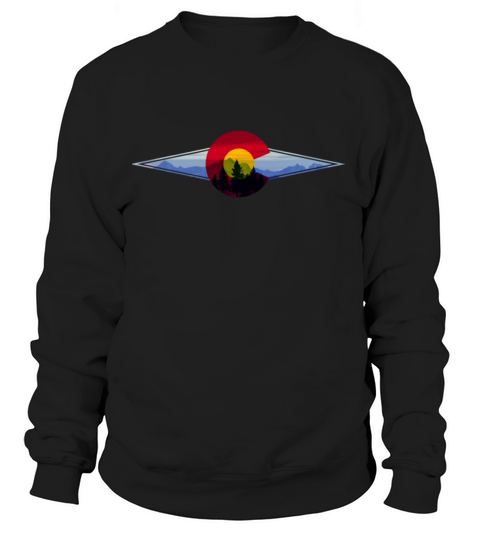 Colorado Mountains Flag Outdoor Gift Women's Sweatshirt