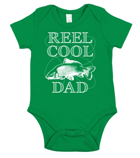 Reel Cool Dad Funny Fathers Day Fishing Gift for H Short Sleeve Baby One-Piece