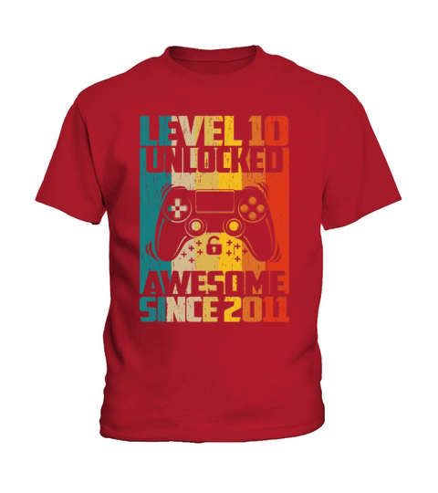 Level 10 Unlocked Awesome 2011 Video Game Kids T-Shirt
