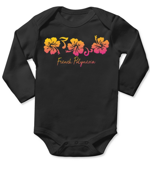 Hawaiian Tropical colorful vacation souvenir Long Sleeve Baby One-Piece