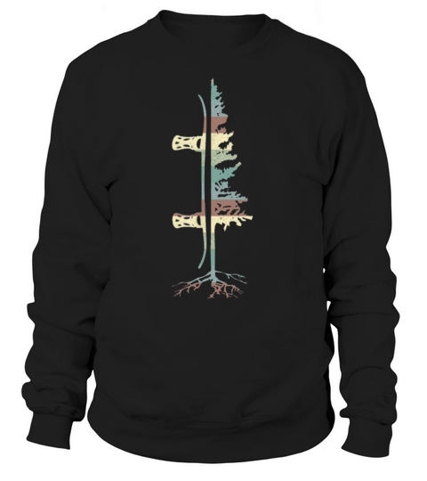 Vintage Pine Snowboard Snowboarding Gift Women's Sweatshirt