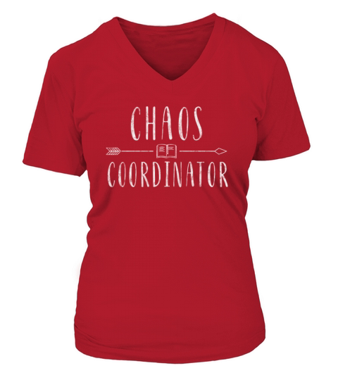 Chaos Coordinator distressed Shirt - Teacher Gift Women's V-Neck T-shirt