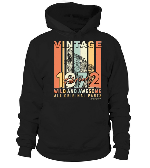 February 1972 Vintage Original Men's Hoodie