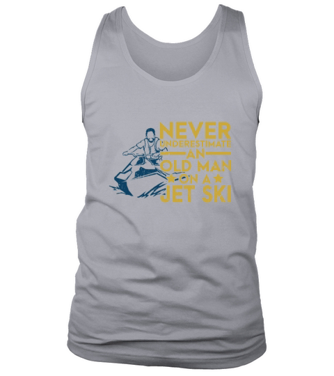 Never Underestimate An Old Man On A Jet Ski Lover Men's Tank Top