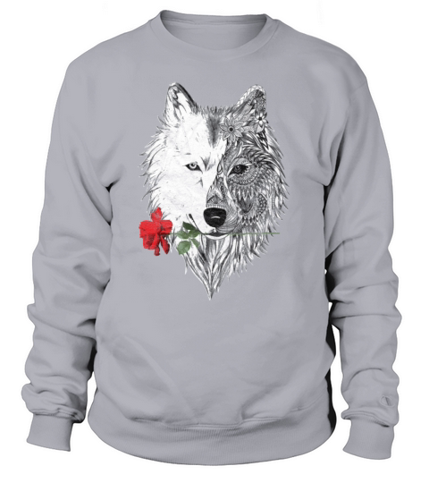 Wolf Mandala Rose Canis Lupus Women's Sweatshirt