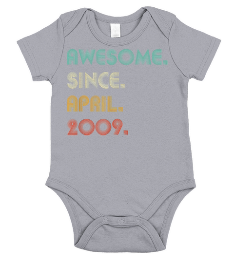 Awesome Since April 2009 12th Birthday 12 Ye 640 Short Sleeve Baby One-Piece