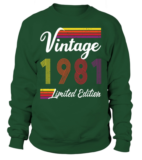 40th Birthday Vintage 1981 Limited Edition Men's Sweatshirt