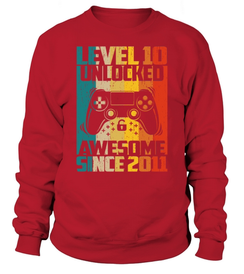 Level 10 Unlocked Awesome 2011 Video Game Men's Sweatshirt