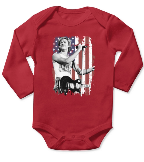 Bryan Adams American Flag Long Sleeve Baby One-Piece
