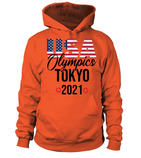 Olympics 2021 in Tokyo Cheer Team American Flag Men's Hoodie