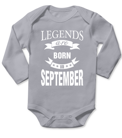 Legends are born in September Long Sleeve Baby One-Piece