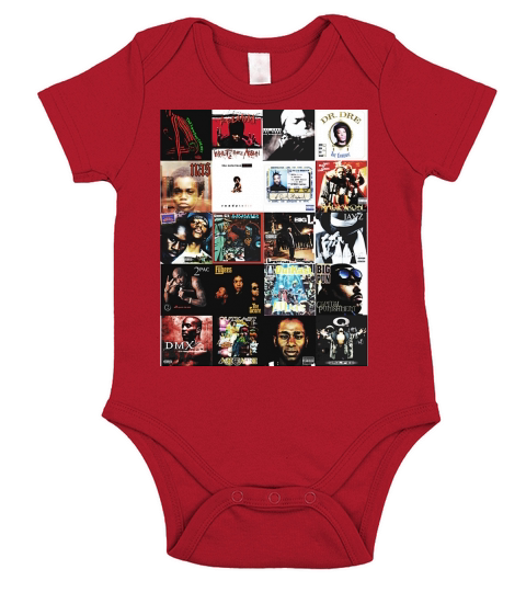 90S HIP HOP HISTORY Short Sleeve Baby One-Piece