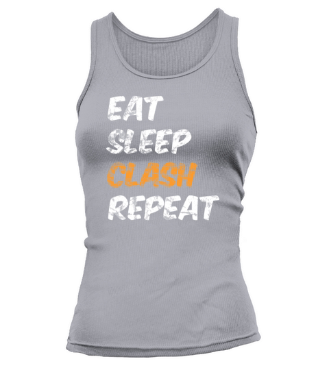 Eat Sleep Clash Repeat Distressed Clan Mobile Game Women's Tank Top