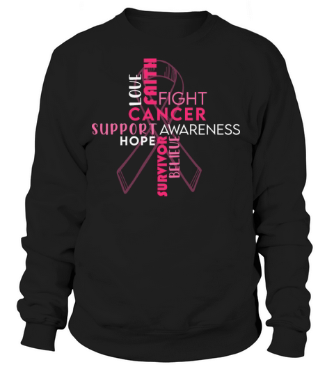 Breast Cancer Awareness Word Cloud Women's Sweatshirt