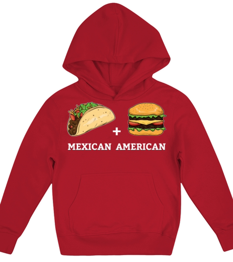 Taxo and Burger Design for Mexican American Kids Hoodie