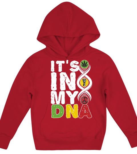Its In My DNA Fingerprint Gift for Reggae Music Kids Hoodie