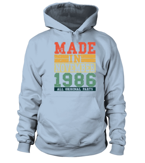 1986 Birthday November Vintage Saying Women's Hoodie