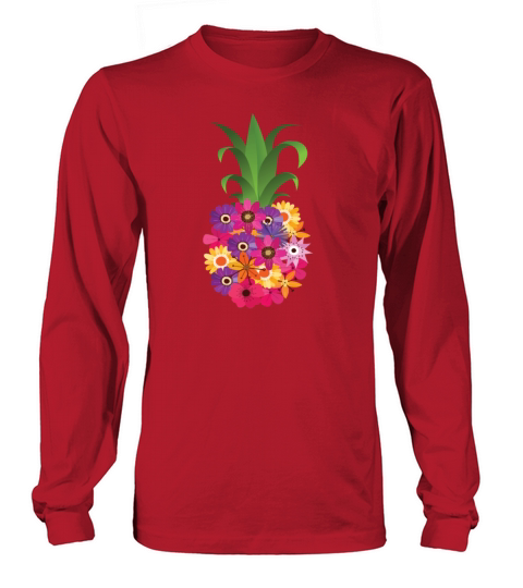 Flower Pineapple Cute Hawaii Beach Hawaiian Women's Long Sleeve