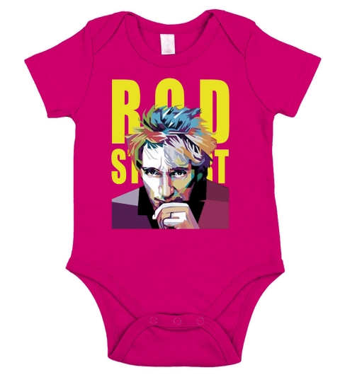 Vintage Rod Stewart Paint Art Short Sleeve Baby One-Piece