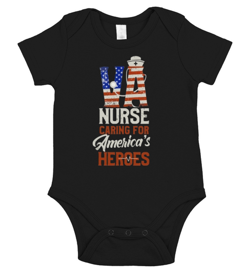 VA Nurse Caring For Americas Heroes Veterans Affairs Short Sleeve Baby One-Piece