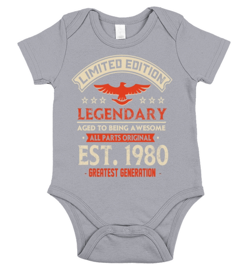 Limited Edition Legendary Est 1980 Short Sleeve Baby One-Piece