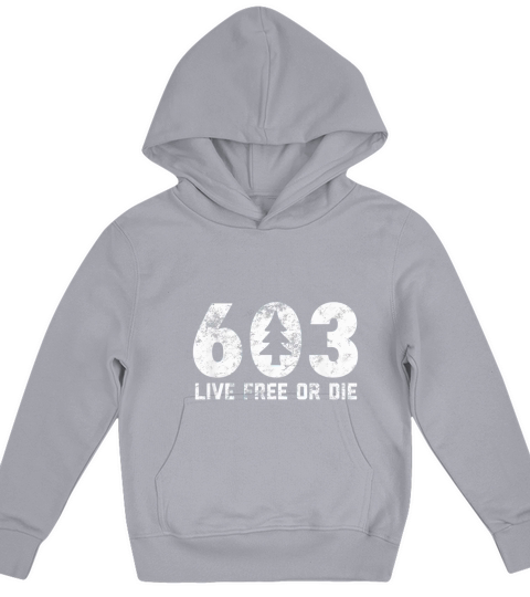 Live Free Or Die 603 Tree New Hampshire Area Code Kids Hoodie