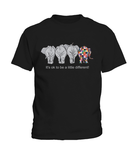 Elephant Its Ok To be a little Different Kids T-Shirt