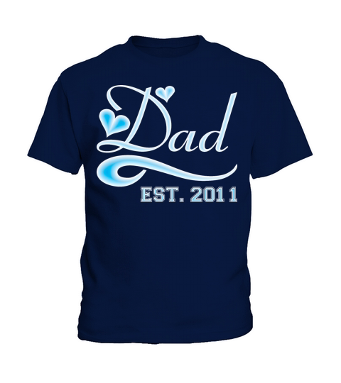 Dad Established 2011 Happy Fathers Day Kids T-Shirt