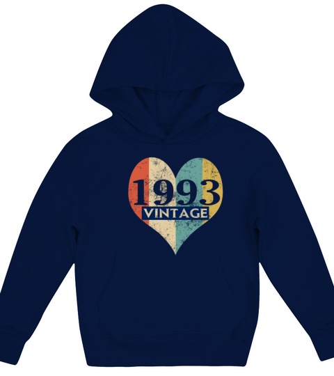 Vintage 1993 Retro Kids Hoodie