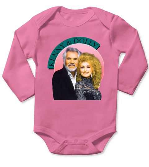 Dolly Parton And Kenny Long Sleeve Baby One-Piece