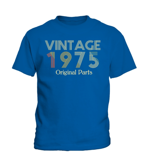 Vintage 1975 Shirt Original Parts Birthday Italic Kids T-Shirt