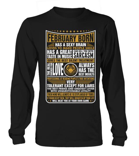 February Cancer Born Women's Long Sleeve