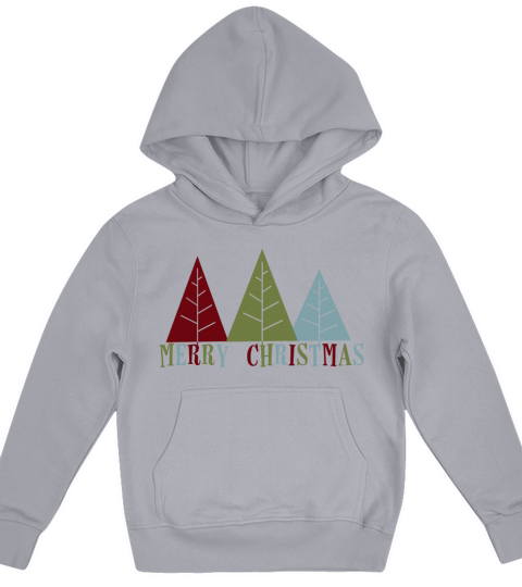 Merry Christmas Trees Kids Hoodie