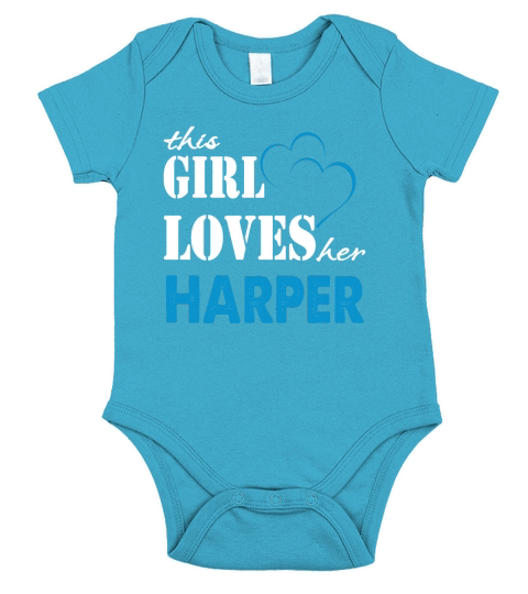 Harper This Girl Love her Harper  TeeForHarper Short Sleeve Baby One-Piece
