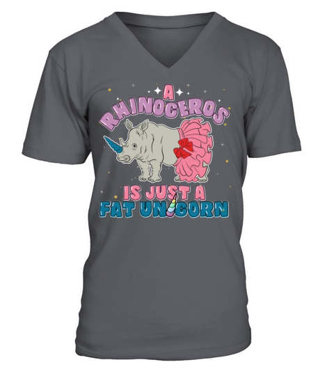 Funny Unicorn Rhinoceros Animal Pun Men's V-Neck T-shirt