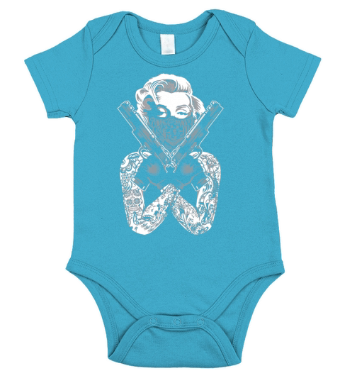 Marilyn Monroe Gun Short Sleeve Baby One-Piece