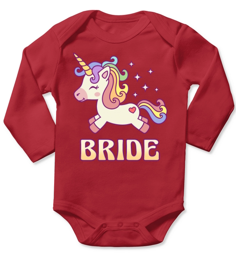 Bride Unicorn Bachelorette Party Long Sleeve Baby One-Piece