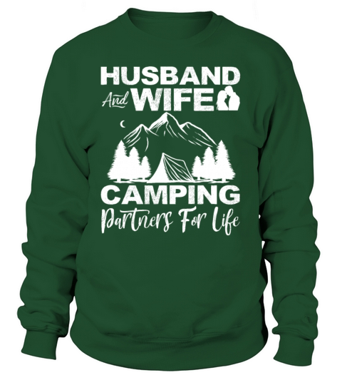 Husband And Wife Camping Partners For Life Funny Women's Sweatshirt